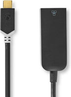Nedis USB-netwerkadapter - USB 3.2 Gen 1 - 1000 Mbps - USB-C Male - RJ45 Female - 0.20 m - Rond - Verguld - Vertind-Koper - Antraciet - Doos - afbeelding 4