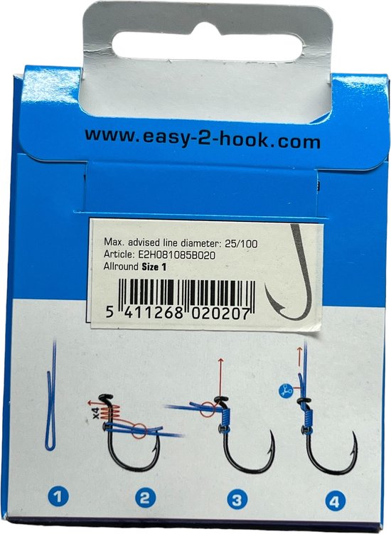 Easy2Hook - Vishaken - Allround - Knopen niet nodig - maat 1 Allround - 12 doosjes/240 stuks - - afbeelding 4