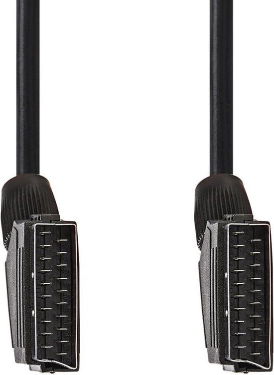 Nedis SCART-Kabel - SCART Male - SCART Male - Vernikkeld - 480p - 2.00 m - Rond - PVC - Zwart - Doos - afbeelding 3