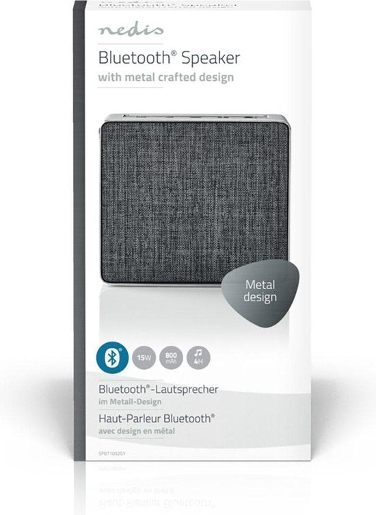 Bluetooth-Speaker - Maximale batterijduur: 4 uur - Handheld Ontwerp - 15 W - Stereo - Ingebouwde microfoon - Grijs - afbeelding 7