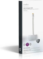Nedis USB Multi-Port Adapter - 3-in-1 - USB 3.2 Gen 1 - USB-C Male - USB-A Female / USB-C Female / VGA Female 15p - 5 Gbps - 0.20 m - Rond - Verguld - Gevlochten / Nylon - Zilver - Cover Window Box - afbeelding 7