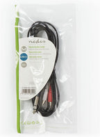 Nedis Stereo-Audiokabel - 6,35 mm Male - 2x RCA Male - Vernikkeld - 2.00 m - Rond - Polybag - afbeelding 2