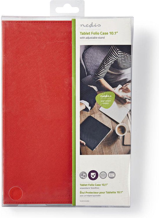 Nedis Tablet Folio Case - 10 " - Universeel - Rood - PU - afbeelding 8