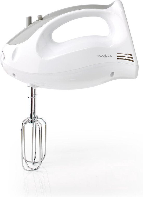 Nedis Handmixer - 200 W - 5-Snelheden - Turbo-functie - 2 Deeghaken / 2 Kloppers - Grijs / Wit - afbeelding 17