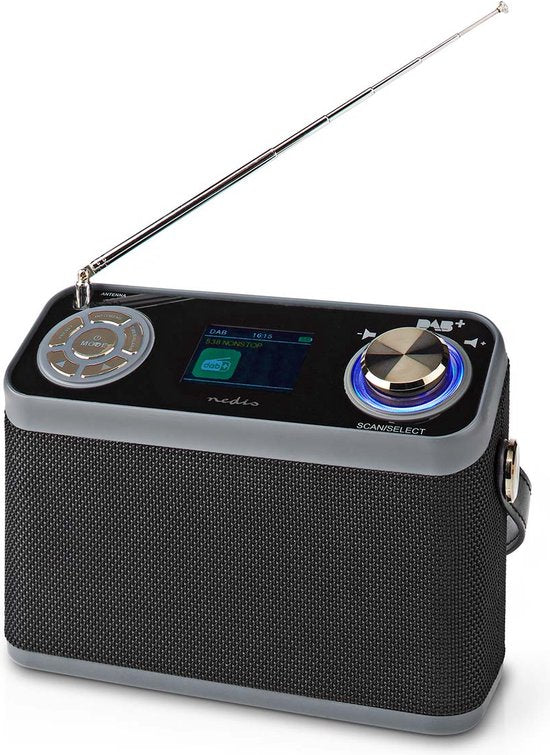 Nedis DAB+ Radio - Tafelmodel - DAB+ / FM - 2.40 " - Kleurenscherm - Batterij Gevoed / Netvoeding - Digitaal - 24 W - Bluetooth - Koptelefoonoutput - Wekkerfunctie - Slaaptimer - IP20 - Handvat - Zwart - afbeelding 12
