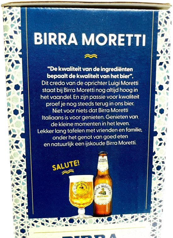SALE ! 12 St. Bierglas Birra Moretti Sale Di Mare Glazen 250ml - 12 Stuks - afbeelding 6