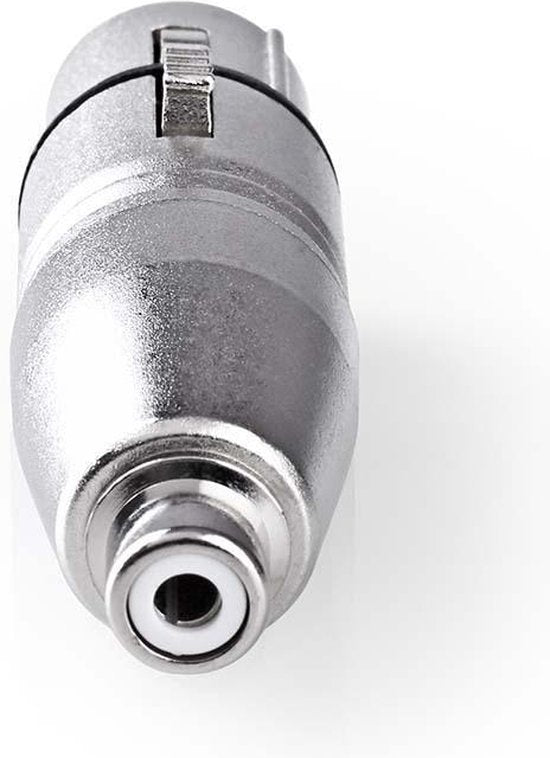 XLR-Adapter - XLR 3-Pins Female - RCA Female - Vernikkeld - Recht - Metaal - Zilver - 10 Stuks - Polybag - afbeelding 3