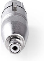XLR-Adapter - XLR 3-Pins Female - RCA Female - Vernikkeld - Recht - Metaal - Zilver - 10 Stuks - Polybag - afbeelding 3