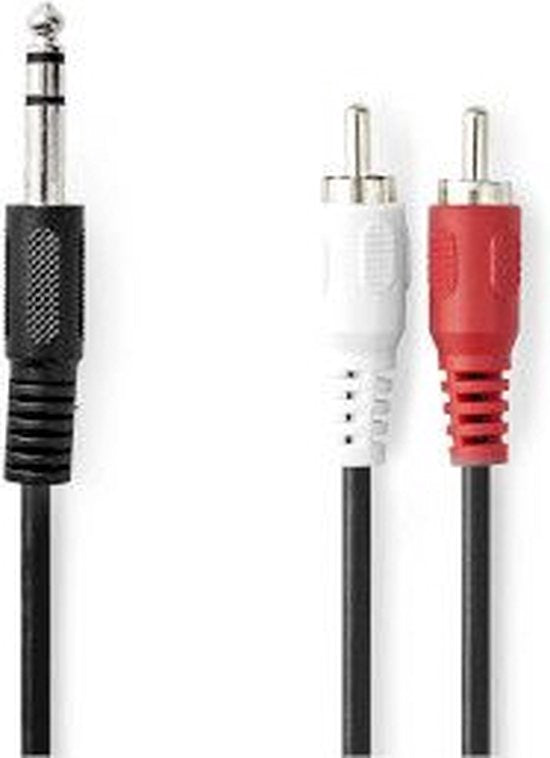 Nedis Stereo-Audiokabel - 6,35 mm Male - 2x RCA Male - Vernikkeld - 2.00 m - Rond - Polybag - afbeelding 12