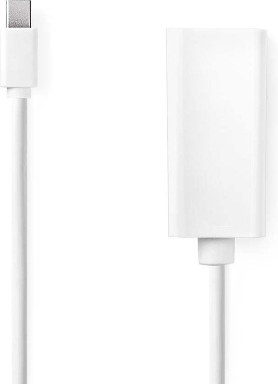 Nedis Mini DisplayPort-Kabel - DisplayPort 1.2 - Mini-DisplayPort Male - HDMI Output - 21.6 Gbps - Vernikkeld - 0.20 m - Rond - PVC - Wit - Doos - afbeelding 2