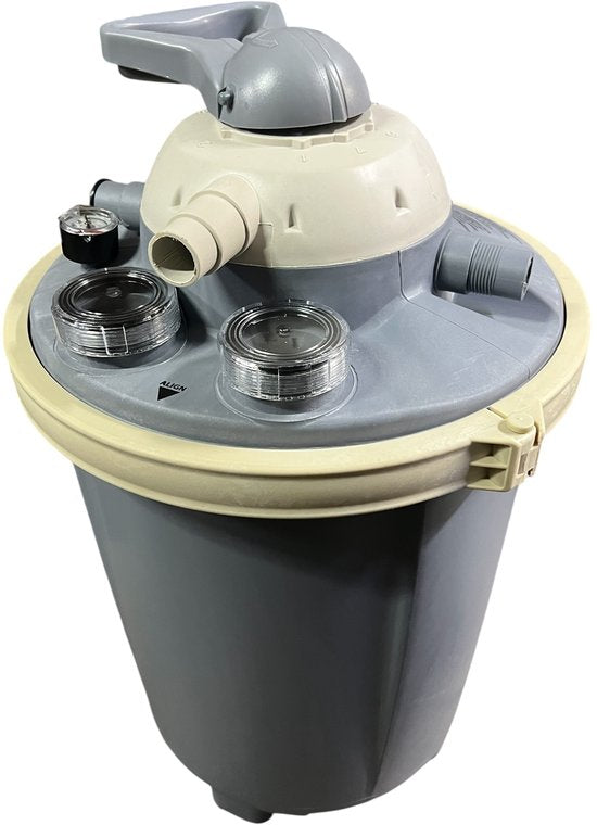 Mega Pool Filter Elite Type 10000 Zandfilterset - Inclusief Autonome Aanzuigpomp & 6-Weg Regelklep - 550W - 10 m³/u - Ø 400 mm - afbeelding 1