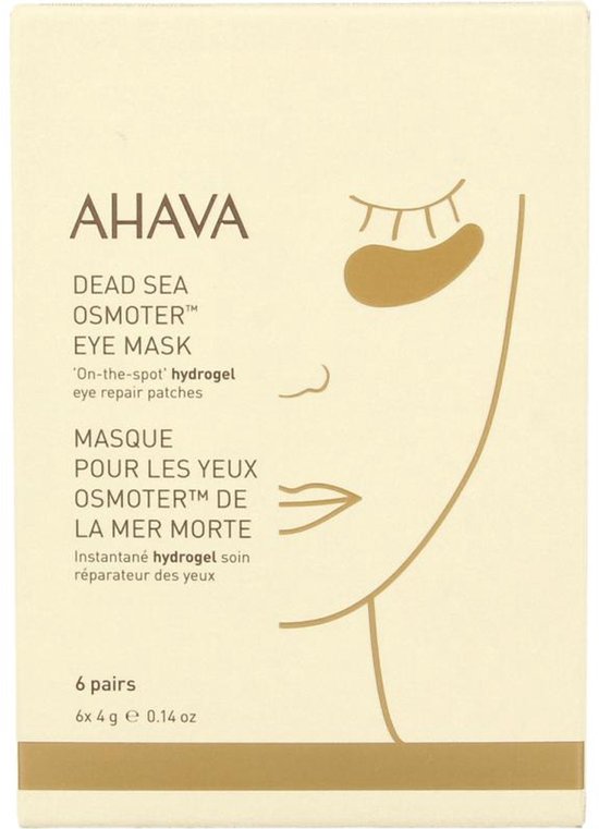 AHAVA Oogmasker met Mineralen uit de Dode Zee - Anti-Rimpel & Anti-Aging | Helpt tegen Wallen & Donkere Kringen | Verbetert Uitstraling & Frisheid | Hyaluronic Acid voor Dames & Heren | Gezichtsverzorging met Vitamine C & Hyaluronzuur - 6 stuks - afbeelding 14