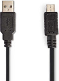 USB-Kabel - USB 2.0 - USB-A Male - USB Micro-B Male - 480 Mbps - Vernikkeld - 2.00 m - Gekruld - PVC - Zwart - Envelop - afbeelding 1