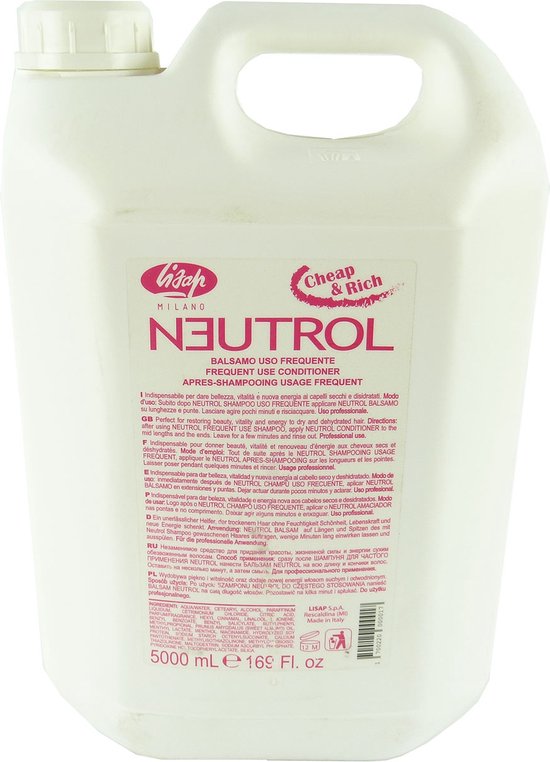 Lisap Neutrol Cheap + Rich Conditioner conditioner voor droog haar 5000ml - afbeelding 2