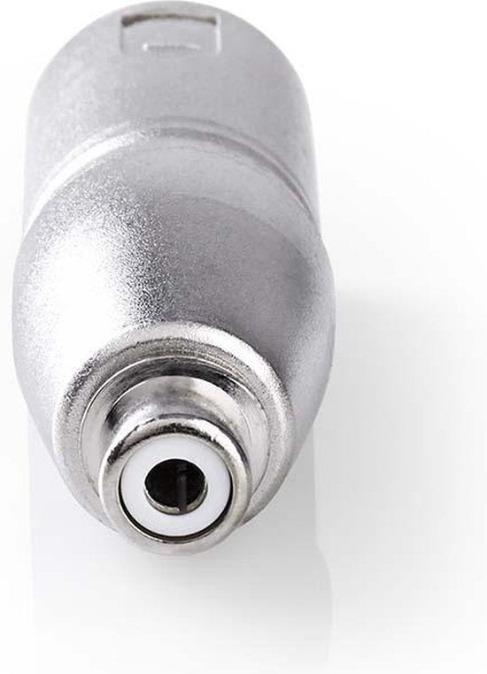 XLR-Adapter - XLR 3-Pins Male - RCA Female - Vernikkeld - Recht - Metaal - Zilver - 10 Stuks - Envelop - afbeelding 3