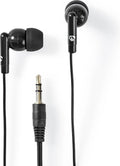 Nedis Bedrade Koptelefoon - 3,5 mm - Kabellengte: 1.20 m - Volumebediening - Zwart - afbeelding 1