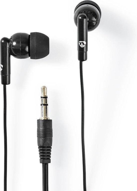 Nedis Bedrade Koptelefoon - 3,5 mm - Kabellengte: 1.20 m - Volumebediening - Zwart - afbeelding 1