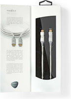 Nedis USB-Kabel - USB 3.2 Gen 2x2 - USB-C Male - USB-C Male - 100 W - 4K@60Hz - 20 Gbps - Verguld - 1.00 m - Rond - Gevlochten / Nylon - Zilver - Cover Window Box - afbeelding 6