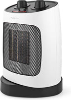 Nedis Keramische PTC-Ventilatorkachel - 1000 / 2000 W - 2 Verwarmingsmodi - Instelbare thermostaat - Draait automatisch - Oververhittingsbeveiliging - Omvalpreventie - afbeelding 3
