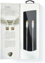 USB-Kabel | USB 2.0 | USB-C™ Male | USB-C™ Male | 480 Mbps | Verguld | m | Rond | Gebreid / Nylon | Zilver | Cover Window Box - afbeelding 6
