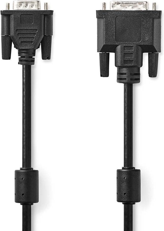 Nedis DVI-Kabel - DVI-A 12+5-Pin Male - VGA Male - 1024x768 - Vernikkeld - 2.00 m - Recht - PVC - Zwart - Envelop - afbeelding 2