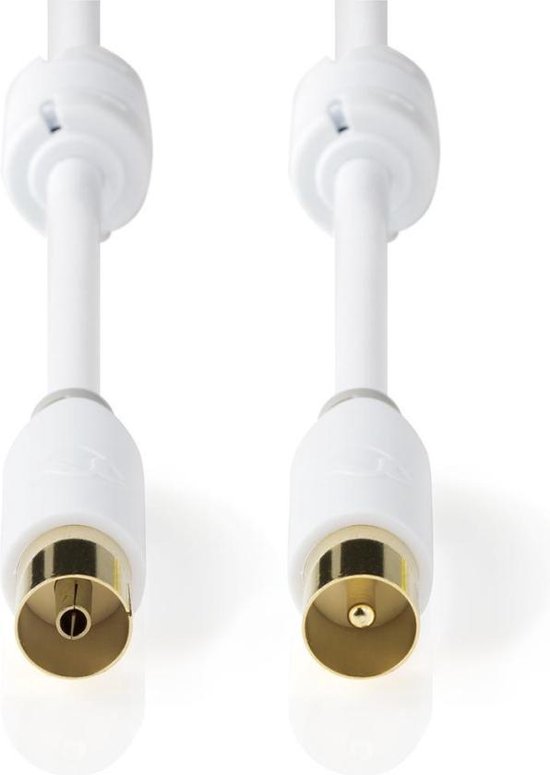 Coaxkabel 100 dB | IEC (coax) male - IEC (coax) male | 5,0 m | Wit - afbeelding 4