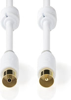 Coaxkabel 100 dB | IEC (coax) male - IEC (coax) male | 5,0 m | Wit - afbeelding 4