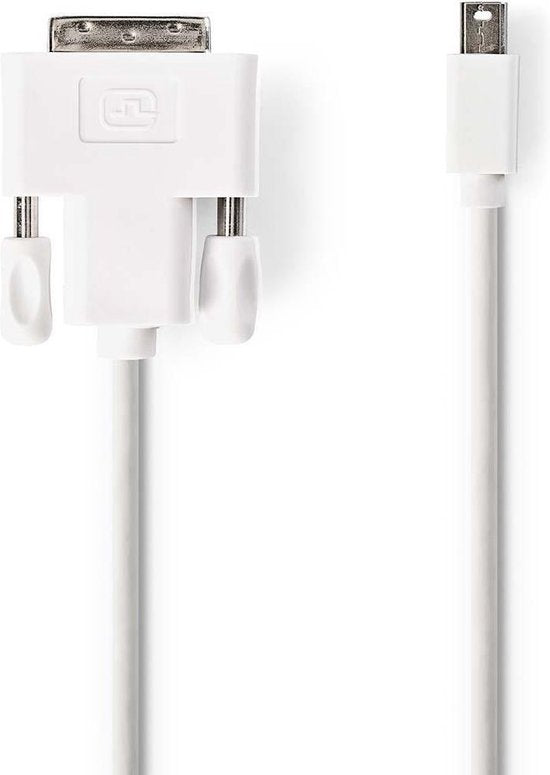 Nedis Mini DisplayPort-Kabel - DisplayPort 1.2 - Mini-DisplayPort Male - DVI-D 24+1-Pins Male - 21.6 Gbps - Vernikkeld - 2.00 m - Rond - PVC - Wit - Envelop - afbeelding 5