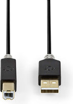 Nedis - USB 2.0 - Male - Male - m - Antraciet - afbeelding 20