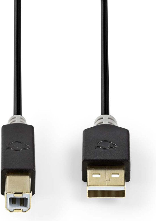 Nedis - USB 2.0 - Male - Male - m - Antraciet - afbeelding 20