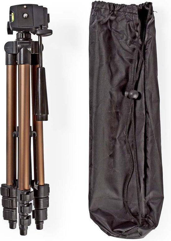 Nedis Statief - Maximaal draagvermogen: 1.5 kg - Minimale werkhoogte: 35.0 cm - Maximale werkhoogte: 106.0 cm - 3 Segmenten - Pan & Tilt - Inclusief reistas - ABS / Aluminium - Brons / Zilver - afbeelding 3