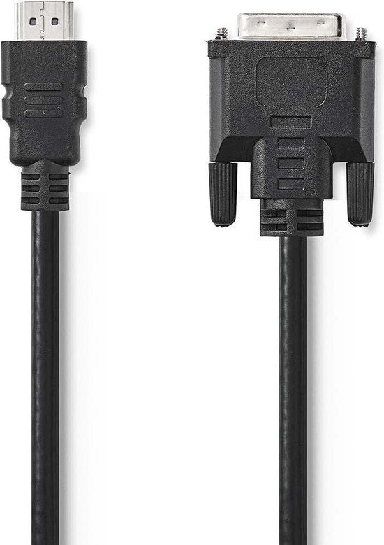 Nedis HDMI Kabel - HDMI Connector - DVI-D 24+1-Pins Male - 1080p - Vernikkeld - 5.00 m - Recht - PVC - Zwart - Envelop - afbeelding 6