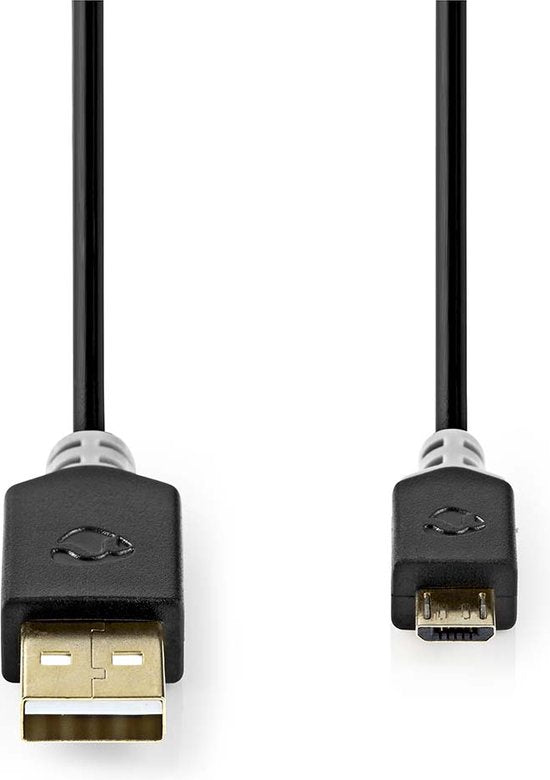 USB-Kabel - USB 2.0 - USB-A Male - USB Micro-B Male - 480 Mbps - Verguld - m - PVC - afbeelding 10