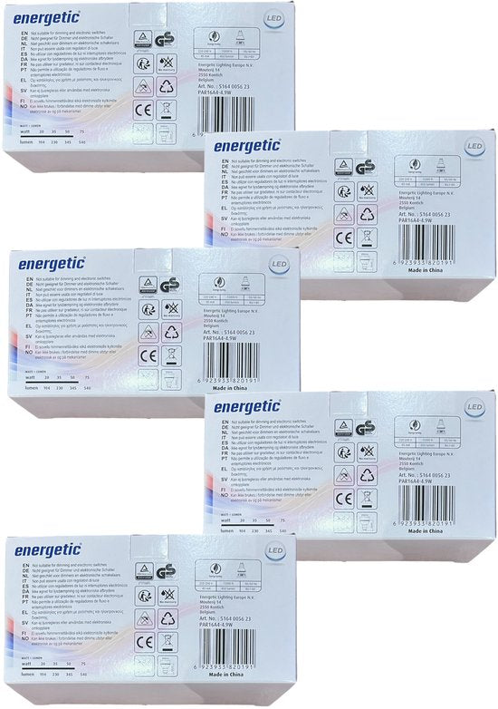 15 stuks Energetic Spot GU10 4,9 W (64 W) Helder Wit (4000 K) - afbeelding 2