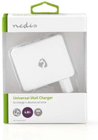 Nedis Oplader - 24 W - 4x 2.4 A - Outputs: 4 - 4x USB-A - Geen Kabel Inbegrepen - Single Voltage Output - Wit - afbeelding 9