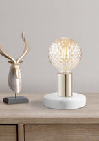Home Sweet Home - Moderne tafellamp Sten - Brons - 10/10/9cm - bedlampje - voor E27 lichtbron - gemaakt van Marmer en metaal - afbeelding 3