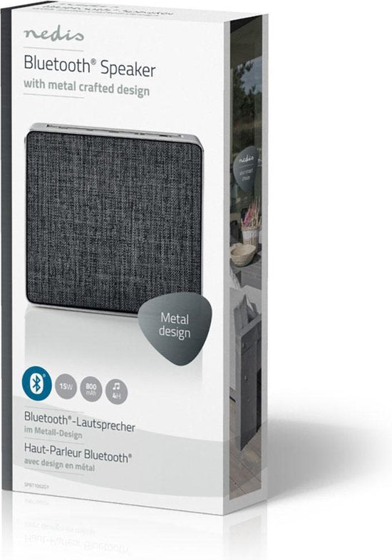 Bluetooth-Speaker - Maximale batterijduur: 4 uur - Handheld Ontwerp - 15 W - Stereo - Ingebouwde microfoon - Grijs - afbeelding 8