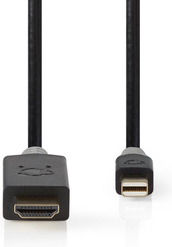 Nedis Mini DisplayPort-Kabel - DisplayPort 1.4 - Mini-DisplayPort Male - HDMI Connector - 48 Gbps - Verguld - 2.00 m - Rond - PVC - Antraciet - Window Box - afbeelding 1