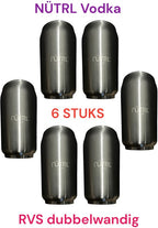 NÜTRL VODKA 6 Stuks RVS Beker (250 ml) - afbeelding 1