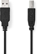 Nedis USB-kabel m USB A USB B Zwart - afbeelding 7