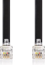 Nedis Telecomkabel - RJ10 Male - RJ10 Male - 5.00 m - Kabel design: Gekruld - Kabeltype: RJ10 - Zwart - Envelop - afbeelding 7