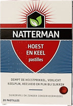 Natterman Hoest en Keel pastilles - Dempt de hoestprikkel - Verlicht keelpijn, heesheid en pijn bij slikken - Suikervrij - Anti-hoestmiddel - Medisch hulpmiddel - Vanaf 6 jaar - 20 pastilles - afbeelding 8