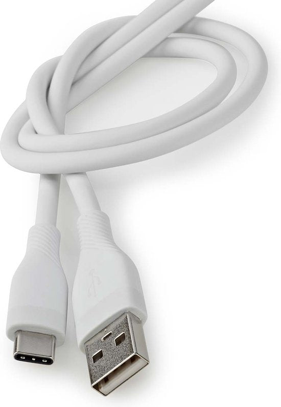 Nedis USB-Kabel - USB 2.0 - USB-A Male - USB-C Male - 15 W - 480 Mbps - Vernikkeld - 1.50 m - Rond - Silicone - Wit - Doos - afbeelding 4