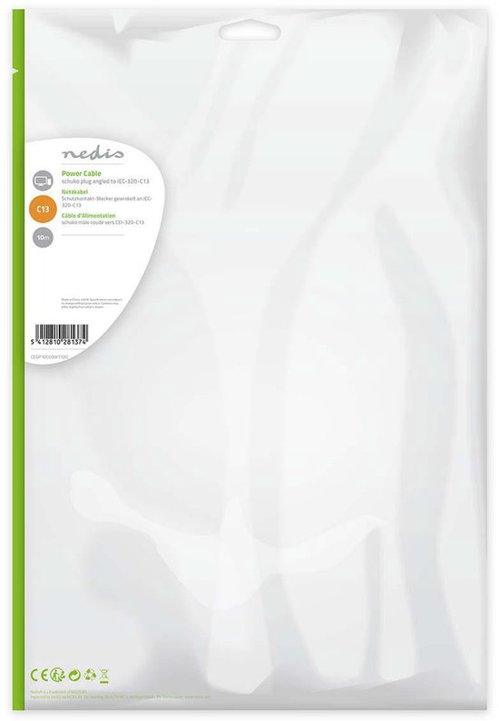 Nedis electriciteitssnoer m Netstekker type C13 - afbeelding 52