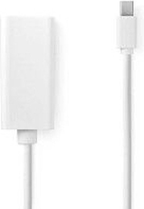 Nedis Mini DisplayPort-Kabel - DisplayPort 1.2 - Mini-DisplayPort Male - HDMI Output - 21.6 Gbps - Vernikkeld - 0.20 m - Rond - PVC - Wit - Polybag - afbeelding 2