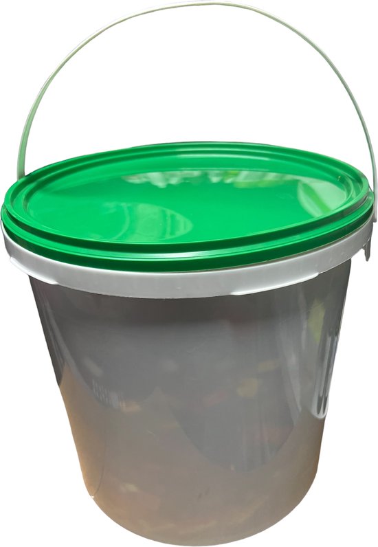 Biobuddi MIX van 3500 bouwstenen (compatible met o.a. LEGO) meer dan 3,5 kg in grote volle 10 liter emmer + 6 x bouwplaat 25.5 cm x 25.5 cm - afbeelding 2