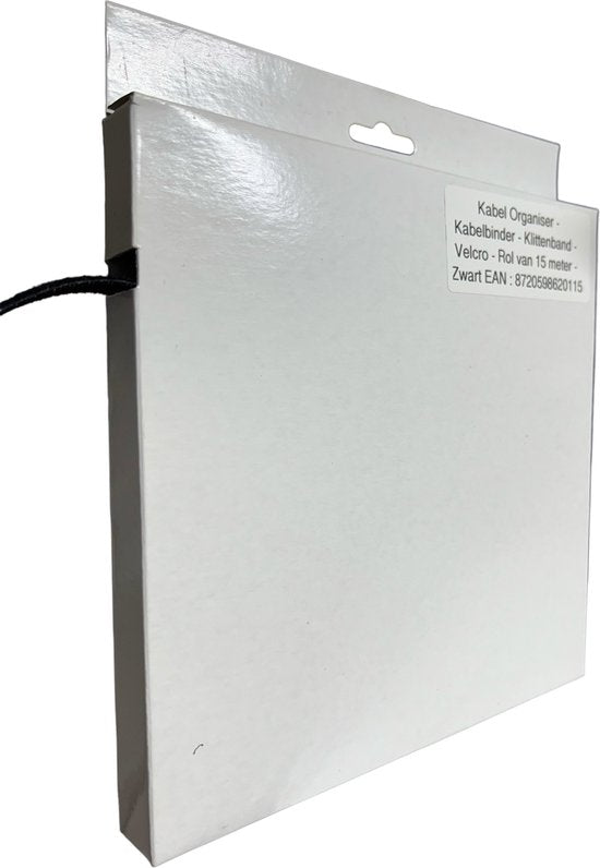 3 x Kabel Organiser - Rol van 15 meter - Kabelbinder - Klittenband - Velcro - Rol van 15 meter - (2 x Zwart + 1x groen) - afbeelding 2