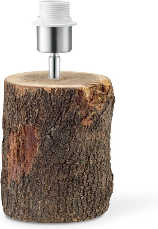 Home Sweet Home - Landelijke tafellamp voet Treetrunk voor lampenkap - 13.5/13.5/26cm - gemaakt van Hout - geschikt voor E27 LED lichtbron - voor lampenkap met doorsnede max.35cm - afbeelding 1