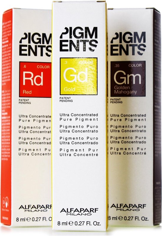 Alfaparf - Pigments - Ultra Concentrated Pure Pigment - .32 Golden Violet - 6x8 ml - afbeelding 1