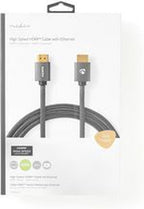 Nedis High Speed ​​HDMI-Kabel met Ethernet - HDMI Connector - HDMI Connector - 4K@60Hz - ARC - 18 Gbps - 3.00 m - Rond - Katoen - Gun Metal Grijs - Cover Window Box - afbeelding 9